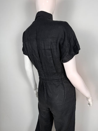 Tuta in lino nera anni ‘70 - tg. 44