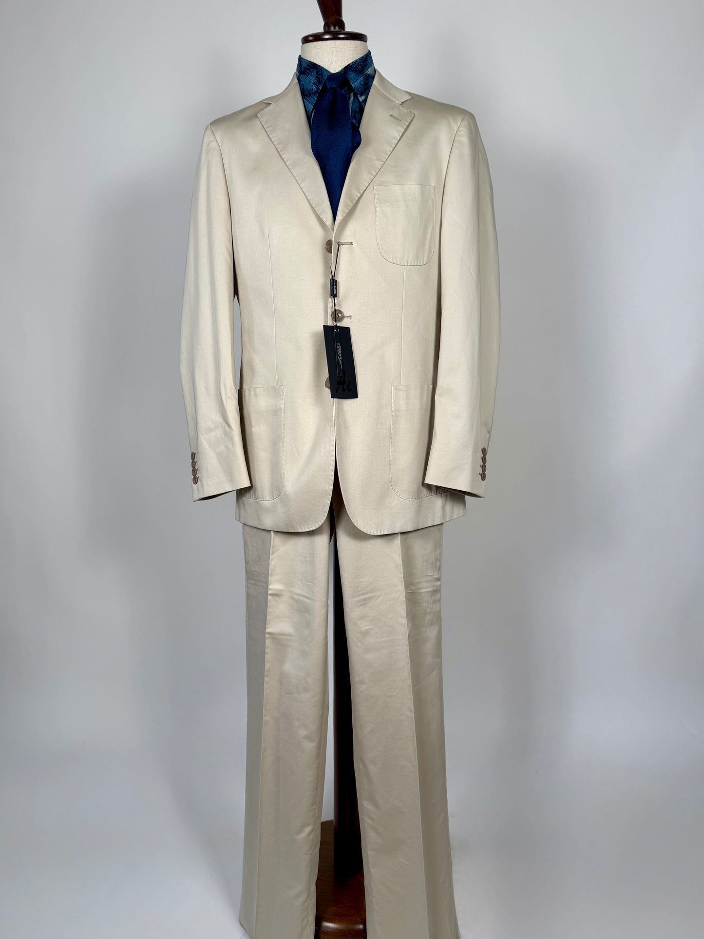 Completo estivo in cotone beige (nuovo) - tg. 52/54