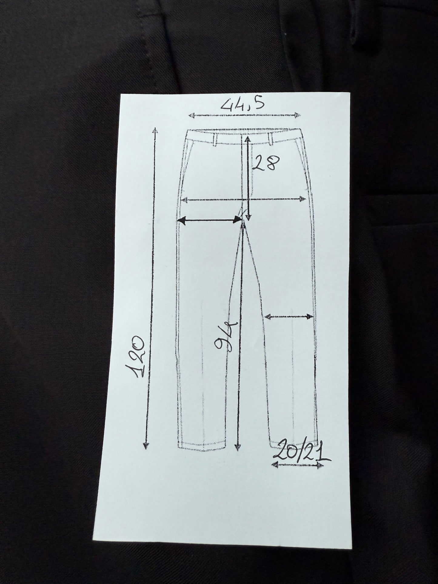 Pantalone in fresco lana blu (NOS) - tg. 50