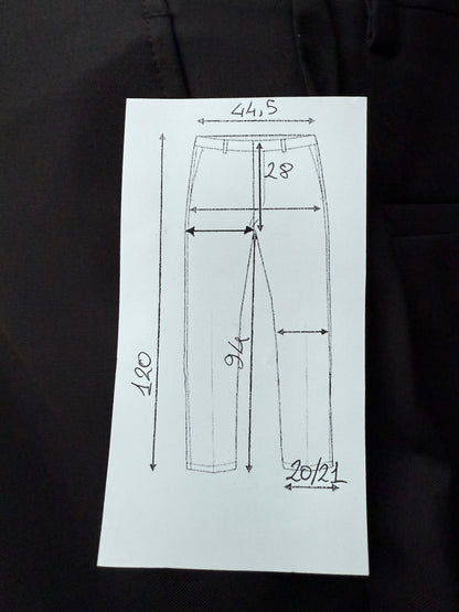 Pantalone in fresco lana blu (NOS) - tg. 50