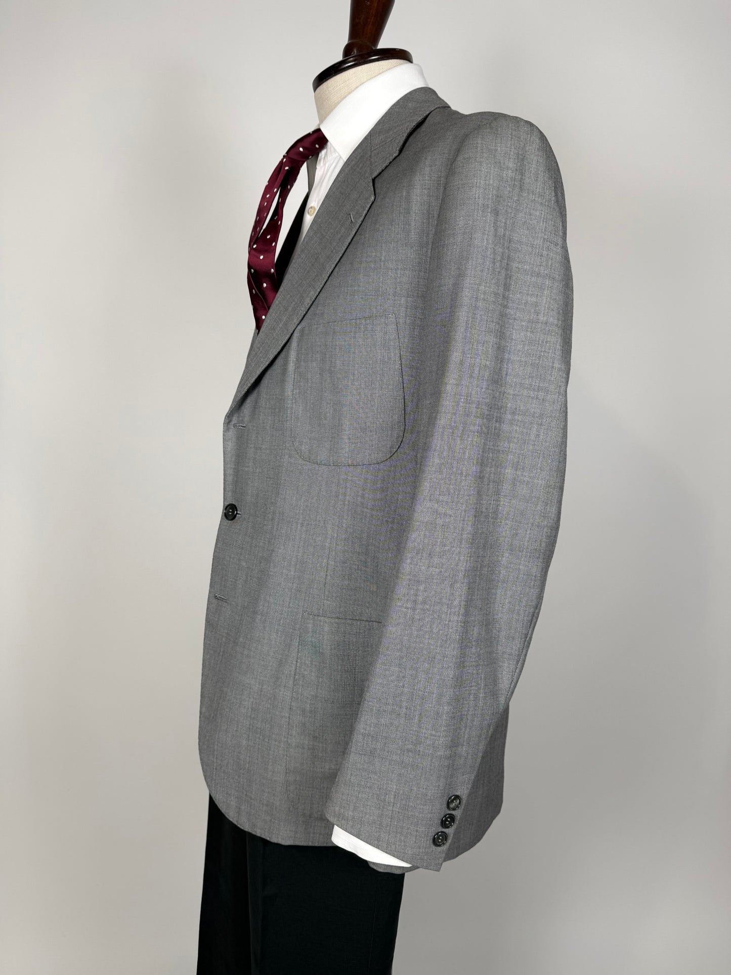 Giacca sartoriale anni '70 in grisaglia pettinata - tg. 50