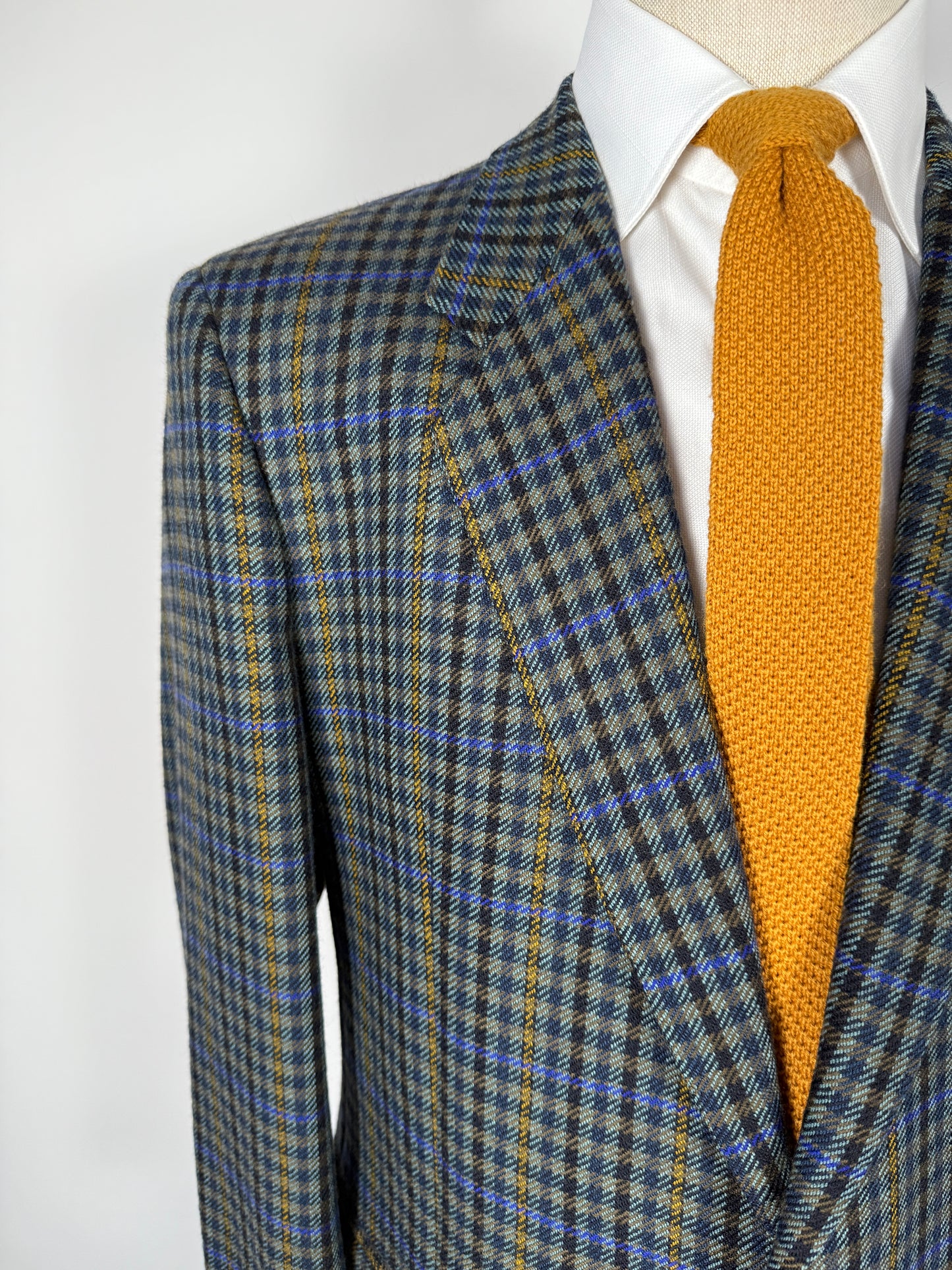 Giacca anni ‘80 in lana check finestrata - tg. 52/54