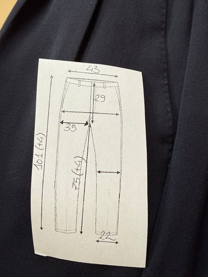 Pantaloni anni '80 twill blu - tg. 48/50