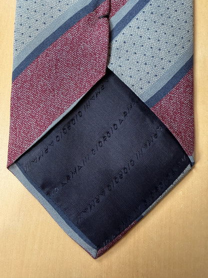 Cravatta Armani vintage regimental in crêpe