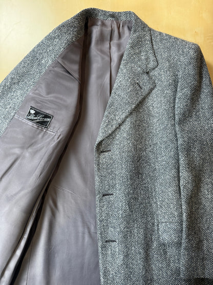 Cappotto anni ‘60/‘70 tweed spigato/chevron - tg. 52-54