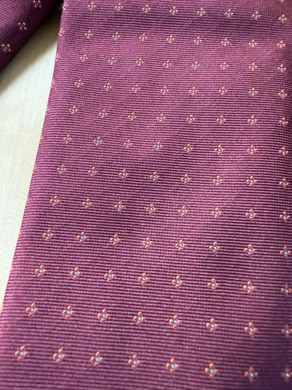 Cravatta bordeaux micro fantasia