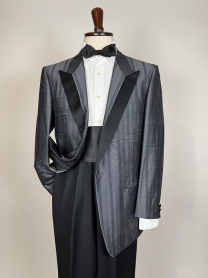 Giacca da smoking anni '80 in seta shantung - tg. 50