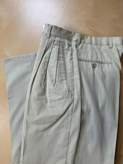 Pantaloni 100% cotone beige sabbia anni ‘80 (NOS) - tg. 46