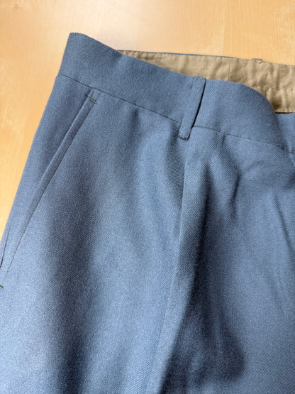 Pantaloni sartoriali anni ‘50/‘60 flanella color ottanio - tg. 52