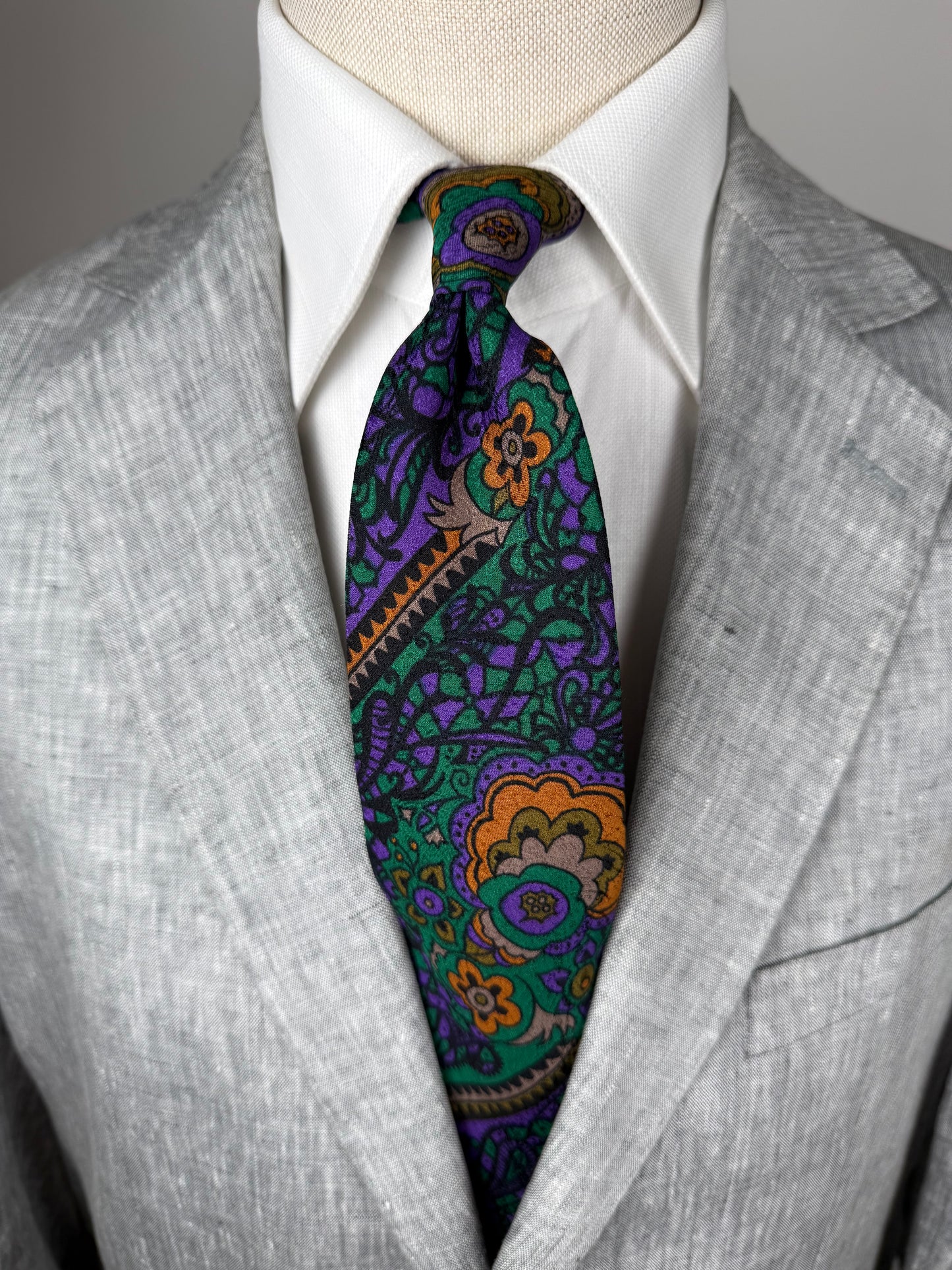 Cravatta Missoni vintage viola jacquard