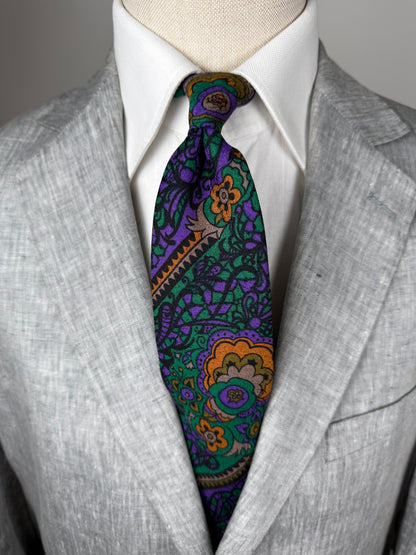 Cravatta Missoni vintage viola jacquard