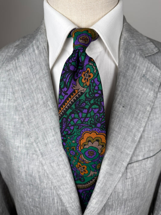 Cravatta Missoni vintage viola jacquard