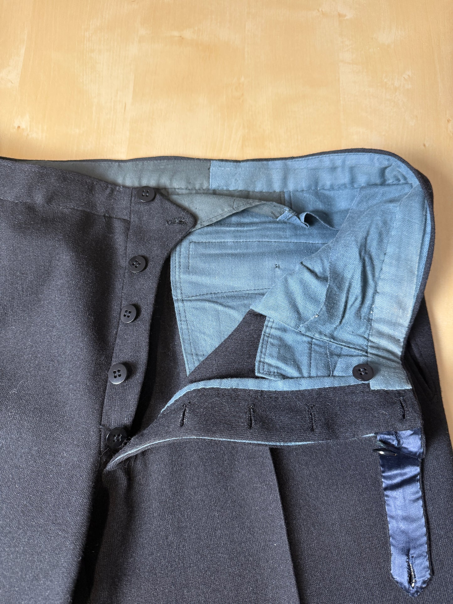 Completo anni ‘60 sartoriale flanella antracite - tg. 46