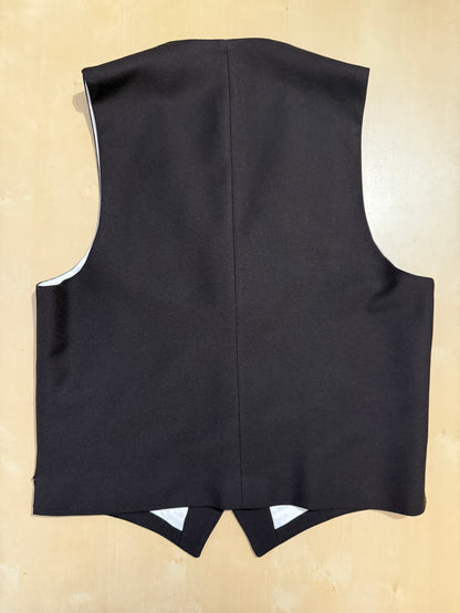 Completo 3 pezzi anni ‘70 a zampa in flanella marrone - tg. 44/46