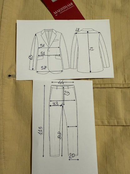 Completo estivo in puro cotone sfoderato color crema (NOS) - tg. 48/50