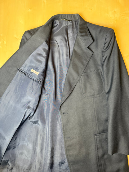 Giacca blu anni ‘70 in pura seta - tg. 46/48