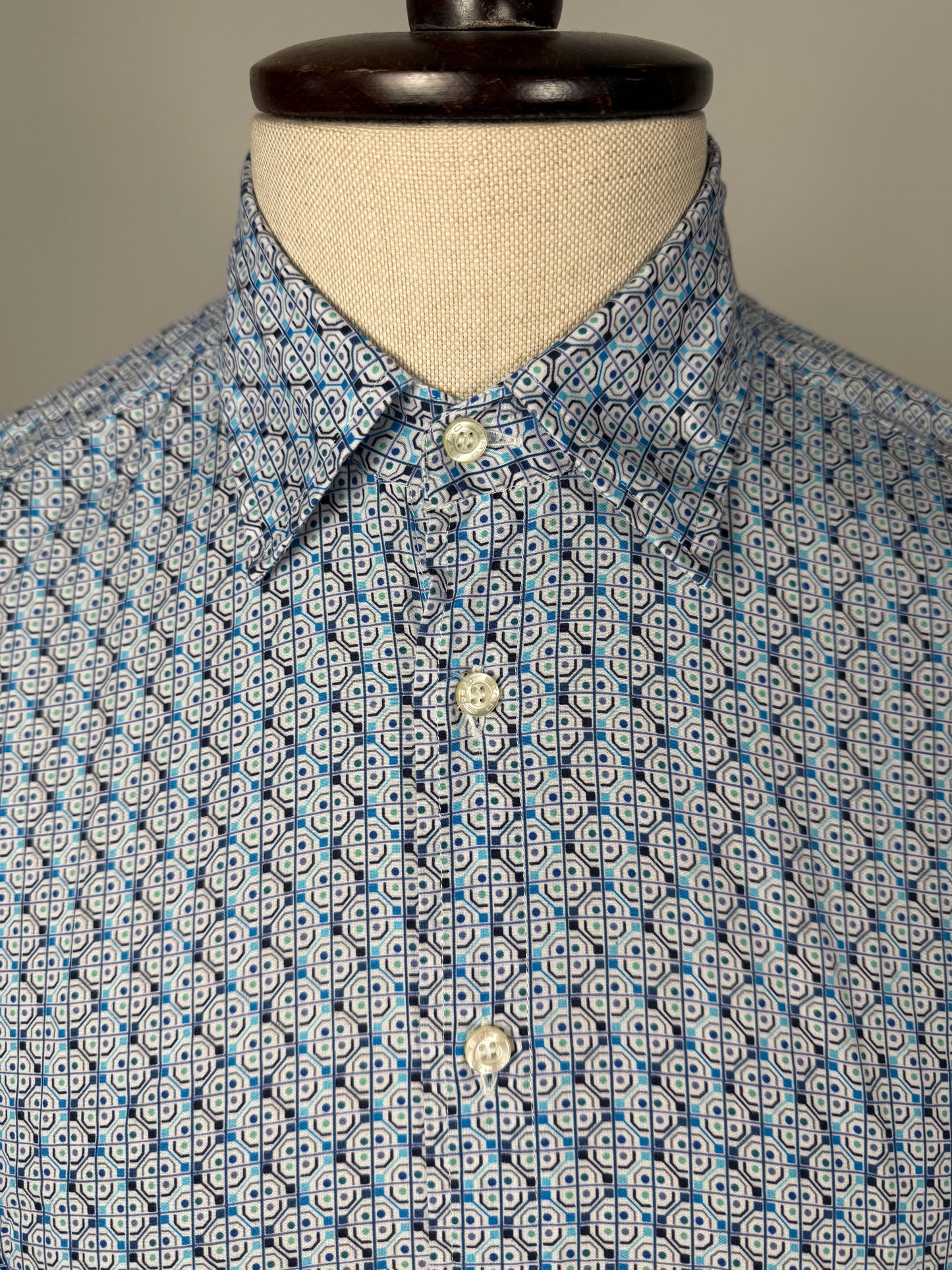 Camicia Etro fantasia geometrica - S/M collo 39
