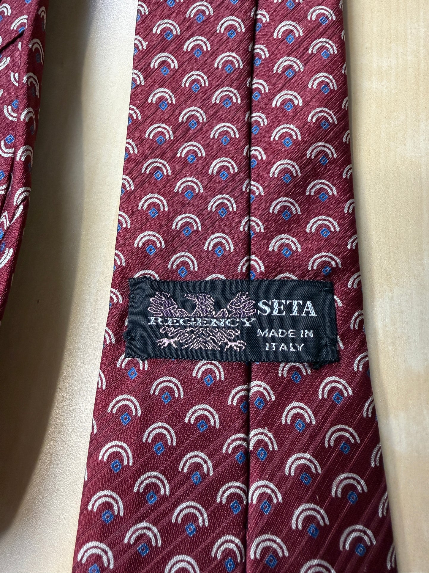 Cravatta bordeaux jacquard micro fantasia