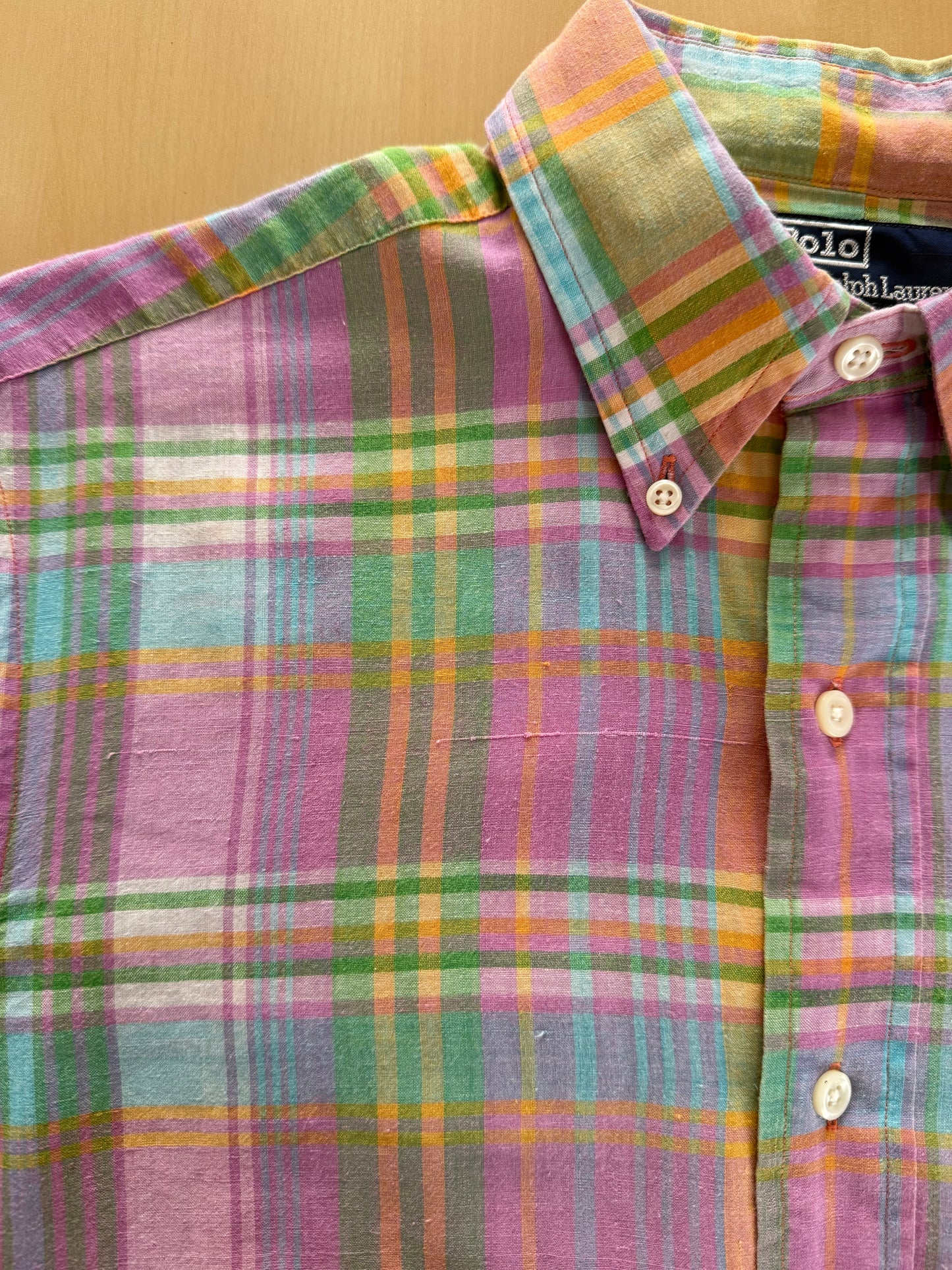 Camicia Ralph Lauren madras vintage - M collo 39/40