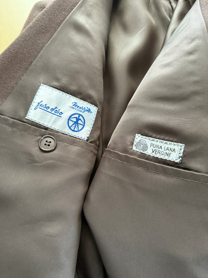 Completo anni ‘70 cavalry twill marrone - tg. 44/46