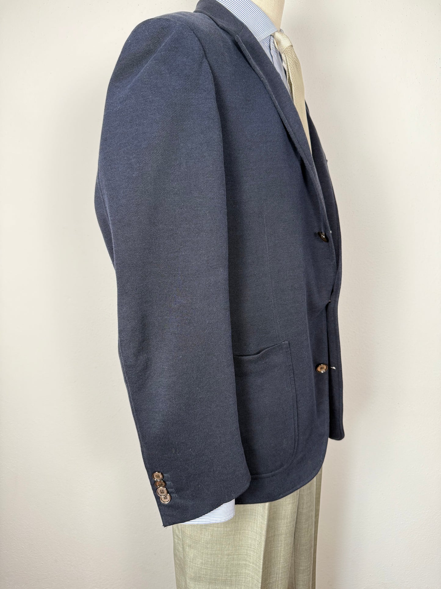 Giacca Caruso destrutturata in piquet di cotone - tg. 54/56