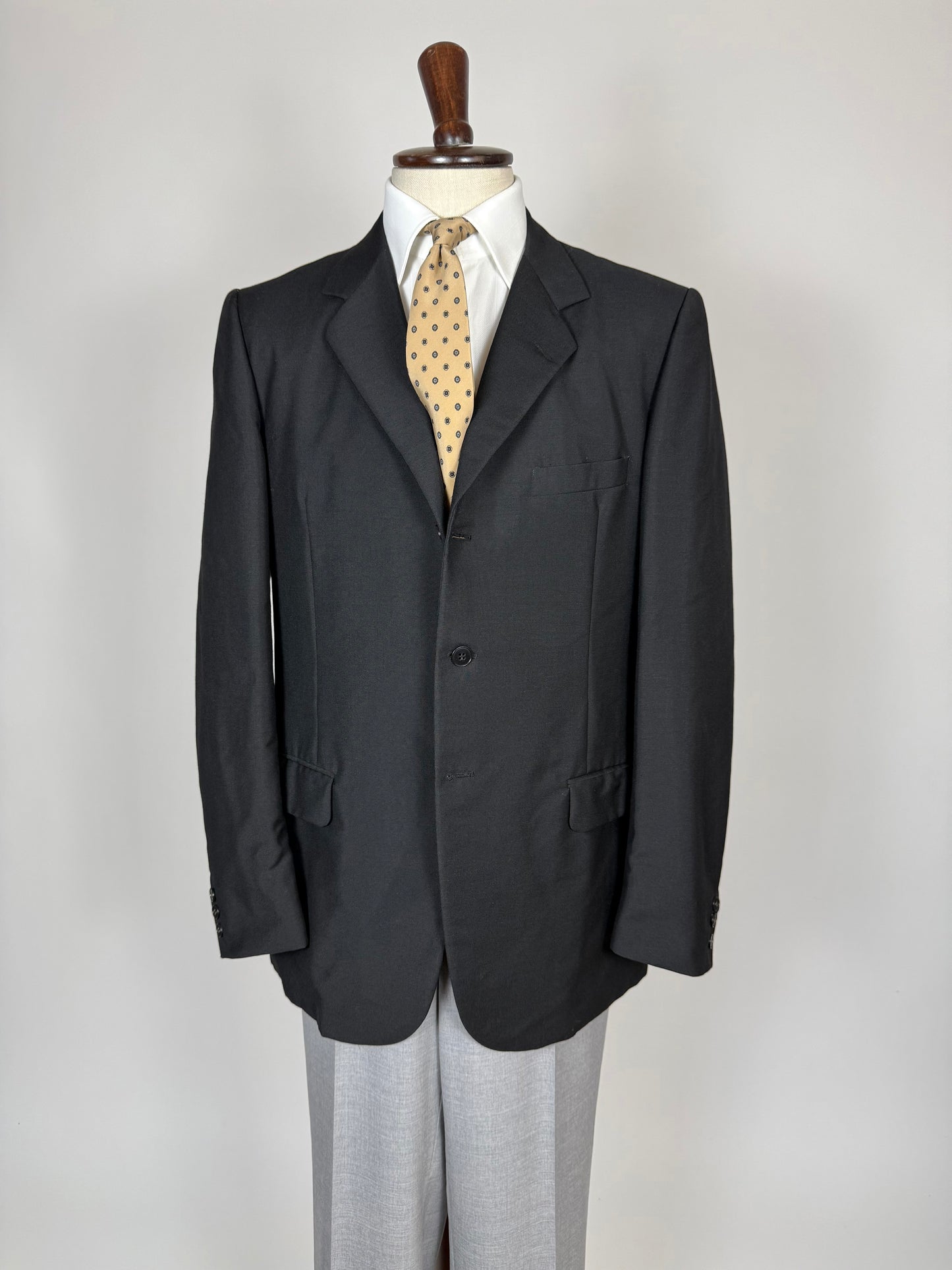 Giacca anni '60 lana-mohair blu - tg. 52 lunga