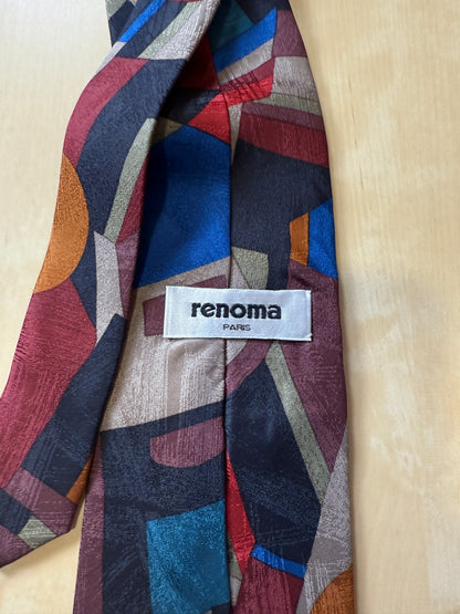 Cravatta Renoma stampa astratta jacquard