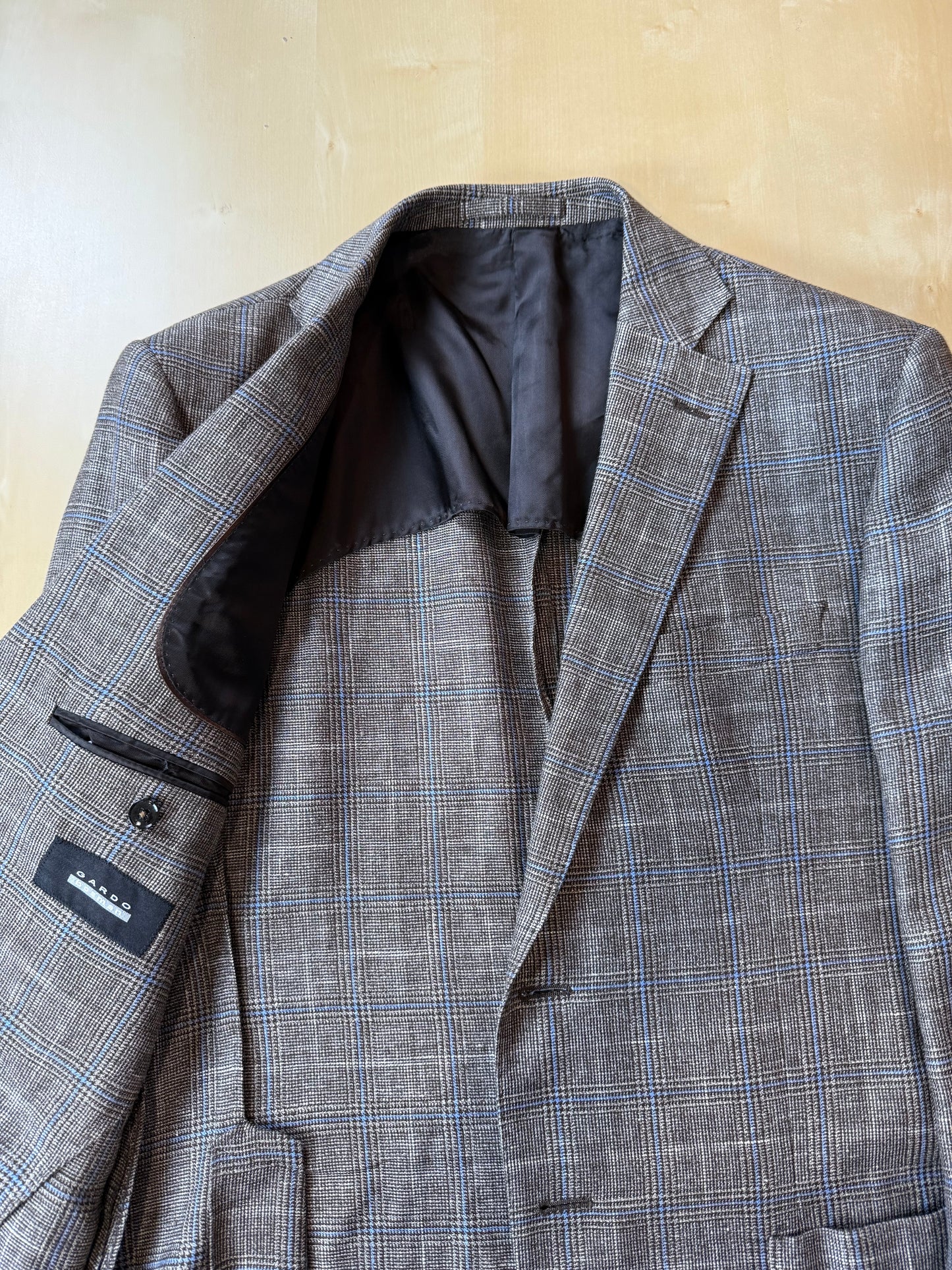 Giacca estiva lino e lana Glen check - tg. 50/52