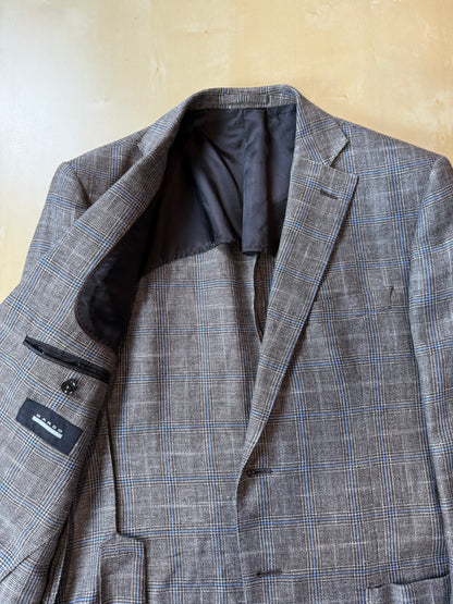 Giacca estiva lino e lana Glen check - tg. 50/52