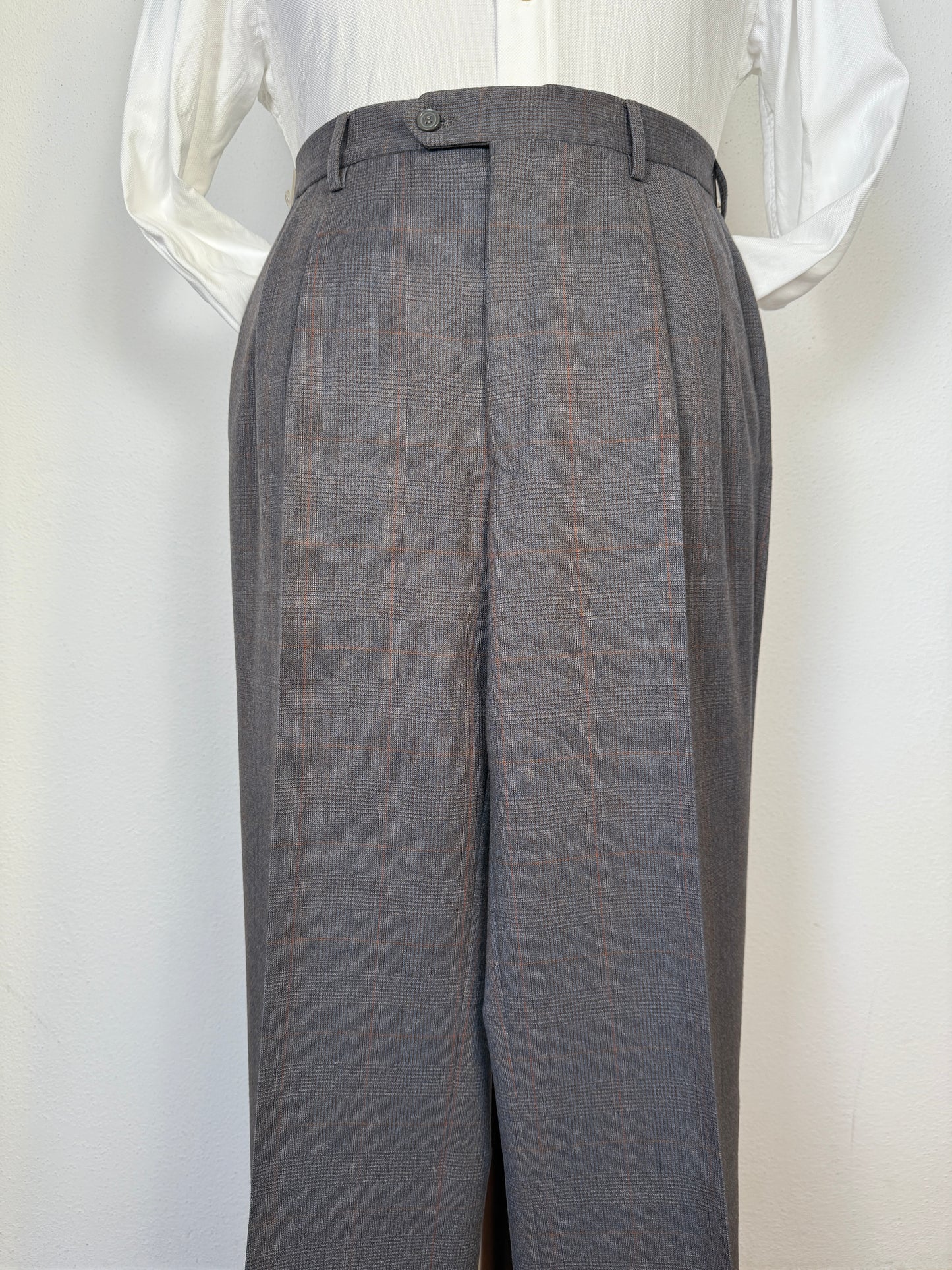 Completo doppiopetto anni ‘70/‘80 flanella principe di Galles (NOS) - tg. 48