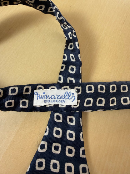 Papillon vintage blu navy micro fantasia quadri