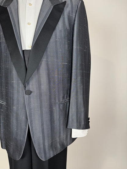 Giacca da smoking anni '80 in seta shantung - tg. 50
