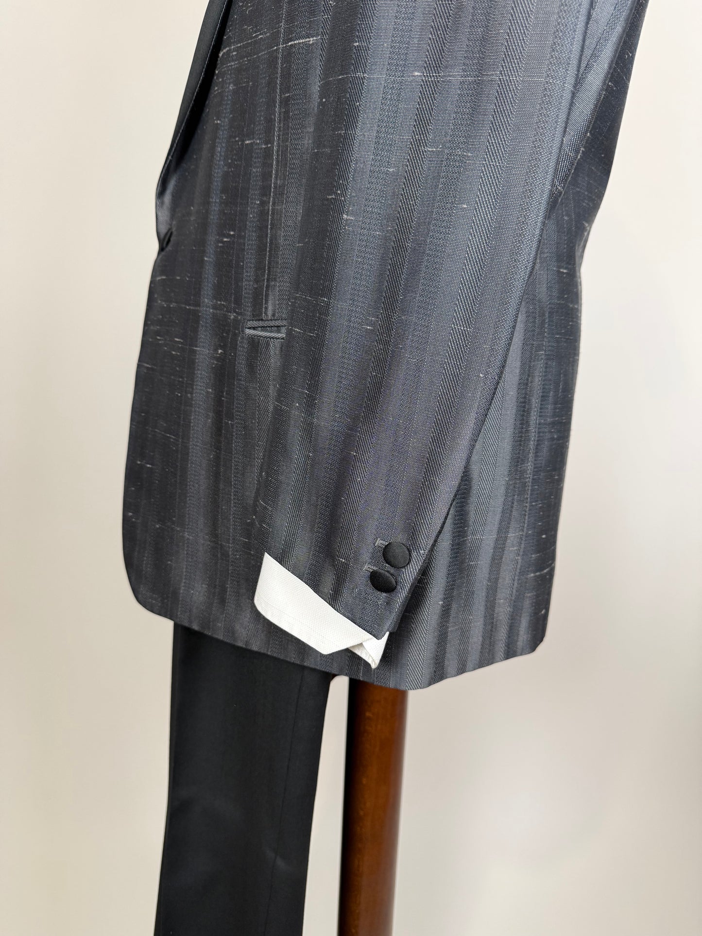 Giacca da smoking anni '80 in seta shantung - tg. 50