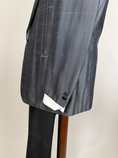 Giacca da smoking anni '80 in seta shantung - tg. 50