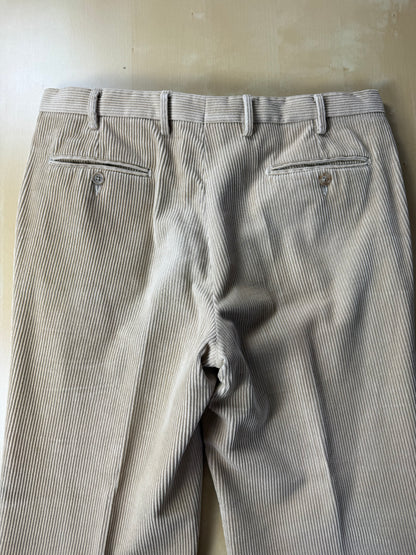 Pantaloni De Paz velluto a coste beige chiaro - tg. 50