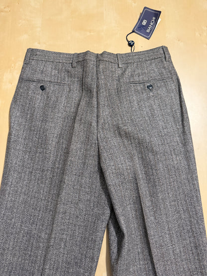 Pantalone anni ‘80 in tweed herringbone (NOS) - tg. 48