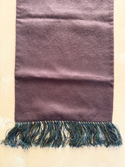 Sciarpa double face in seta paisley e cashmere-lana scozzese