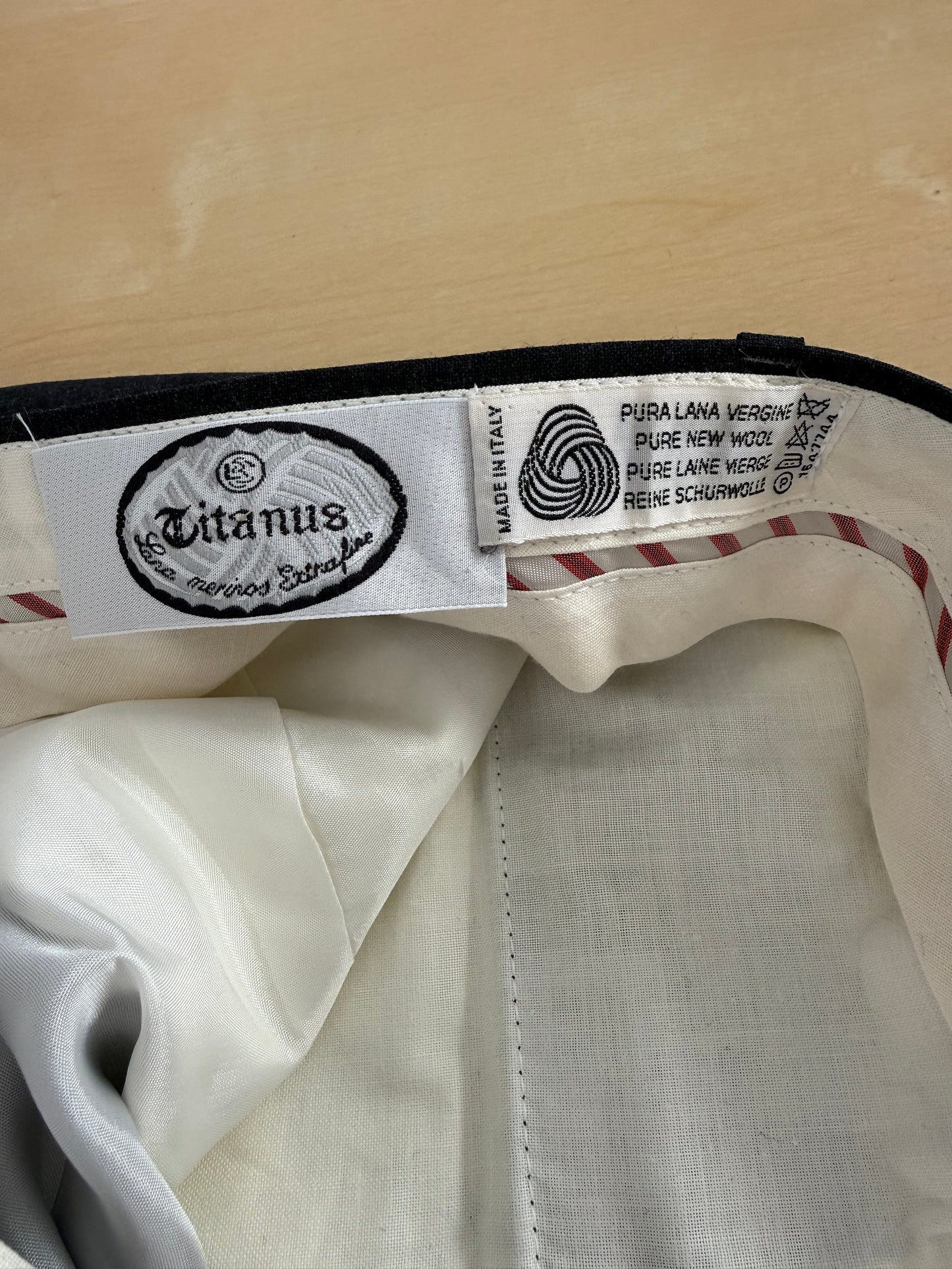 Pantaloni fresco lana grigio antracite anni '80 (NOS) - tg. 46/48