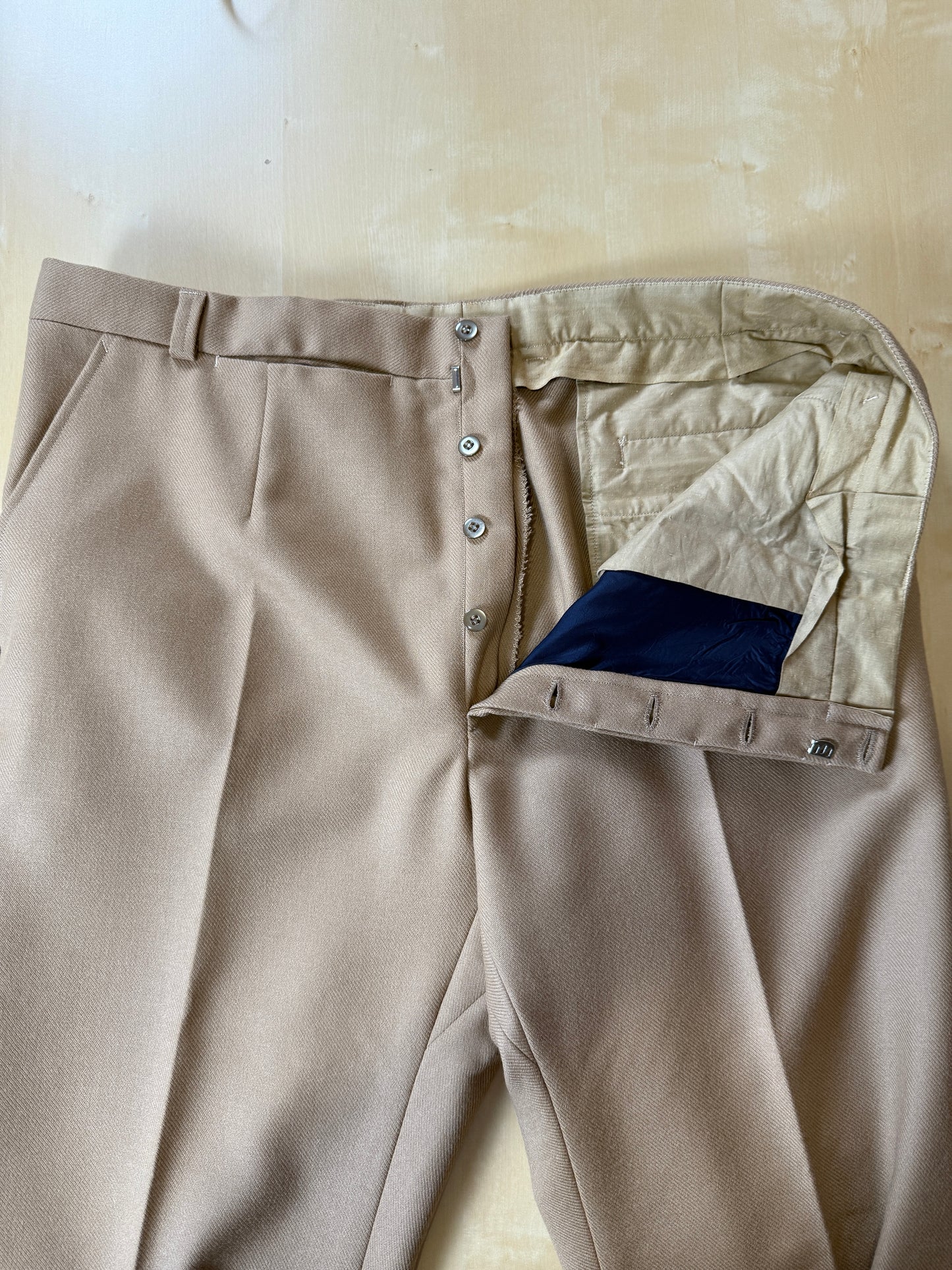 Pantalone sartoriale in cavalry twill anni ‘70 (nuovo) - tg. 56