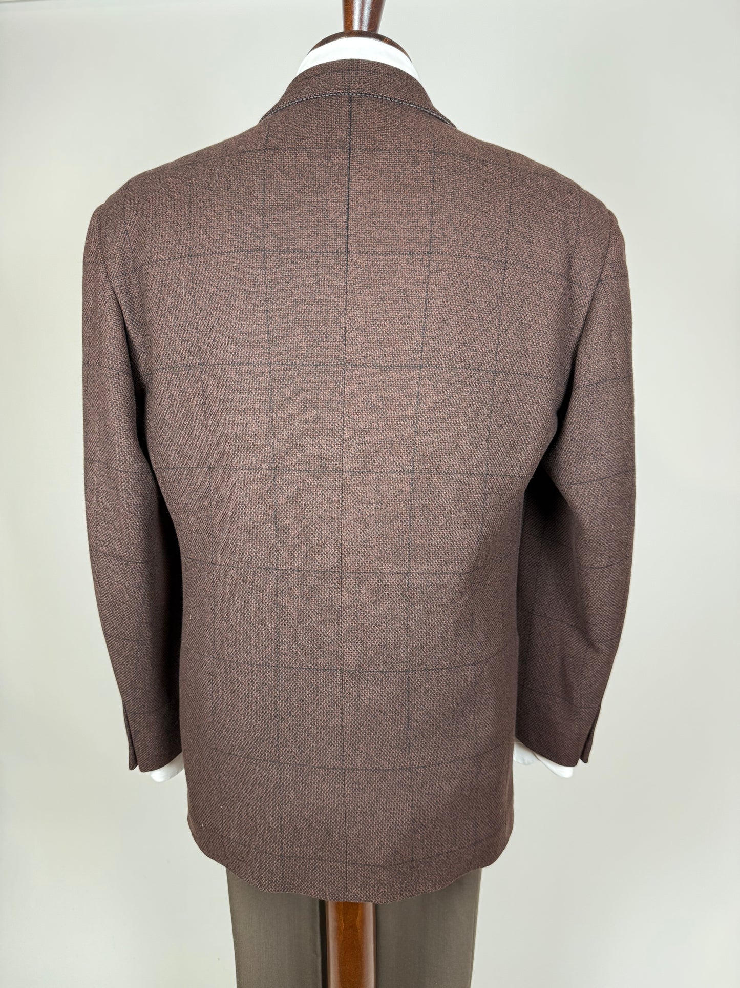Giacca Hilton anni ‘80 marrone mélange finestrato - tg. 48
