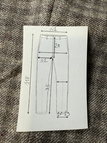 Pantaloni anni ‘70/‘80 tweed a quadri (NOS) - tg. 46