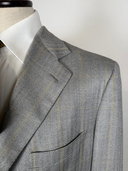 Giacca Isaia seta e lana herringbone - tg. 52