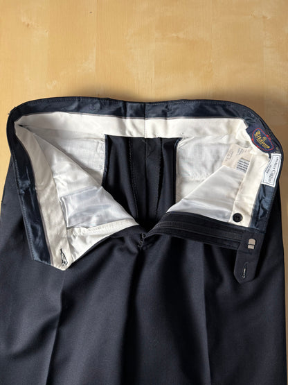 Pantaloni anni ‘80 fresco lana blu notte - tg. 48