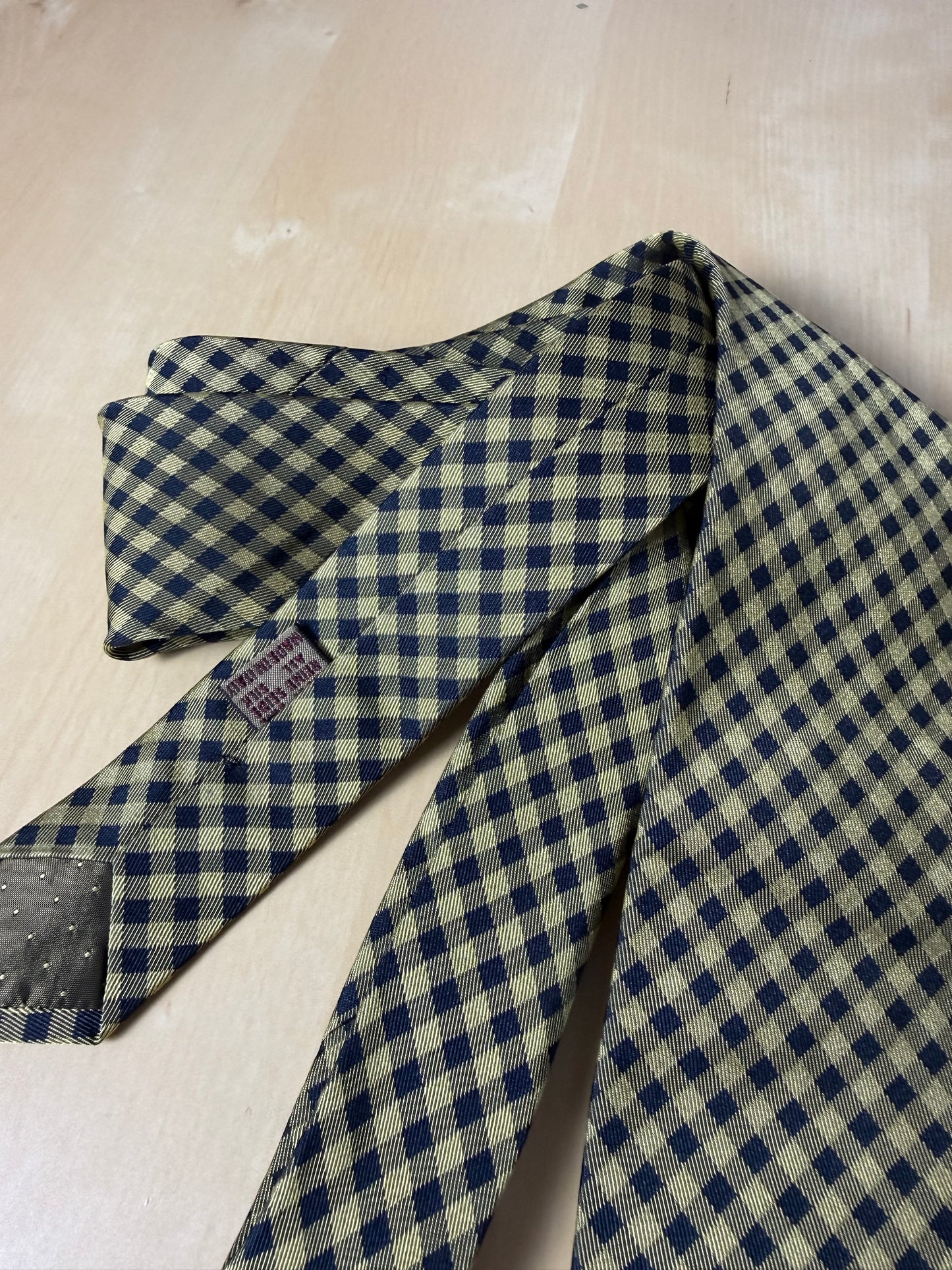 Cravatta in raso a quadretti vichy