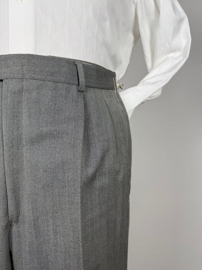 Completo 3 pezzi anni '70 herrigbone grigio - tg. 44