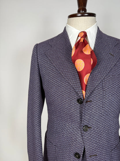 Completo anni ‘70 viola optical - tg. 44