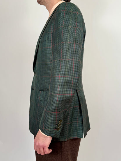 Giacca made-to-measure flanella pettinata pied-de-poule finestrato - tg. 50