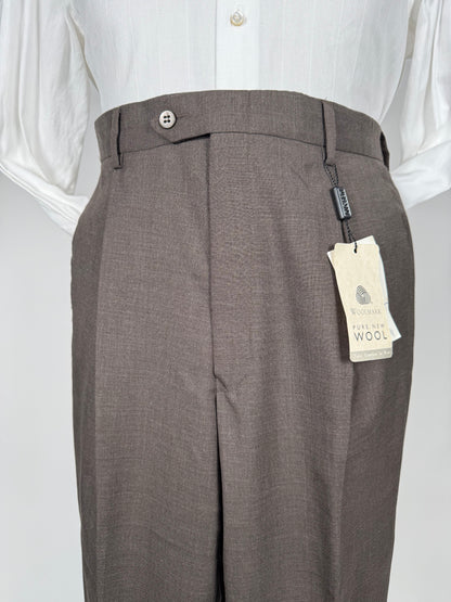 Pantaloni fresco lana marrone anni ‘90 (NOS) - tg. 48