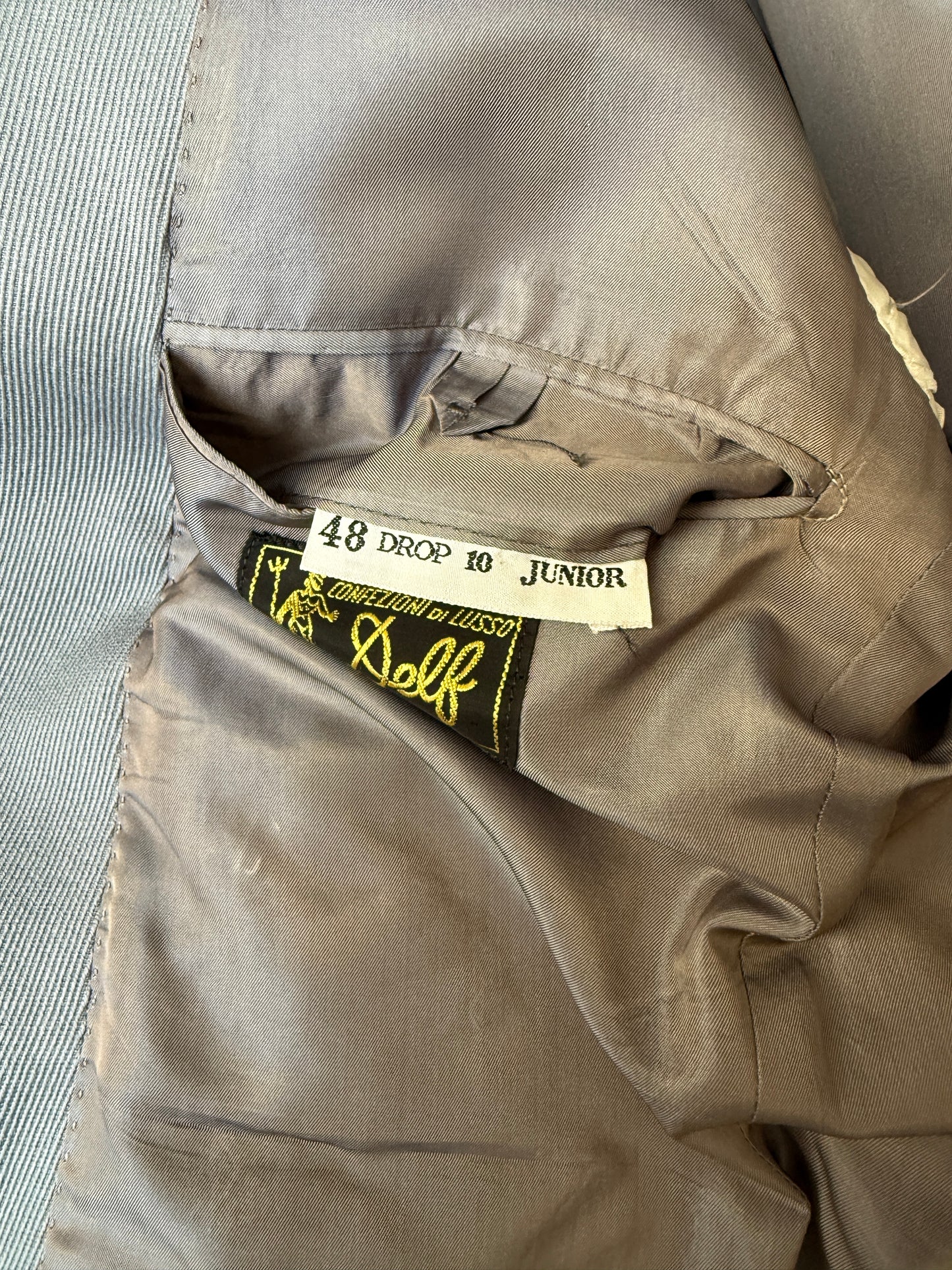 Completo anni ‘60/‘70 in twill a costa spessa carta da zucchero (NOS) - tg. 44