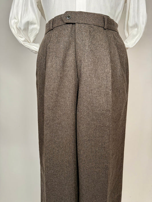 Pantaloni in flanella marrone anni ‘80 - tg. 52